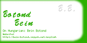 botond bein business card